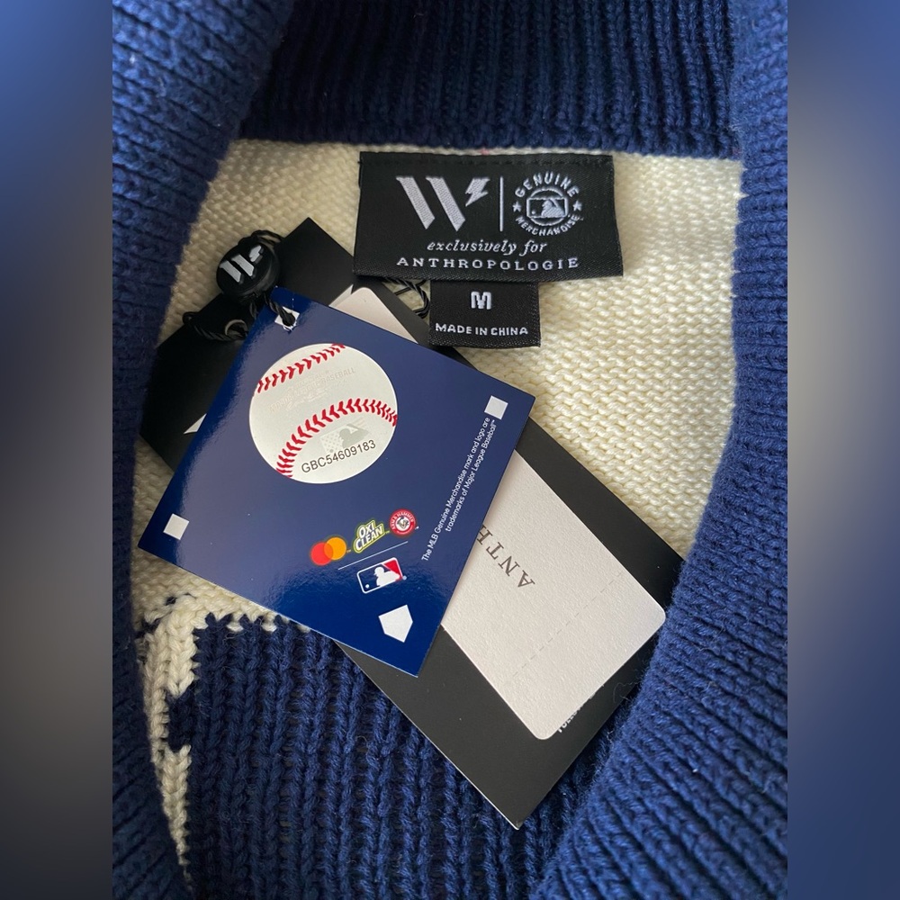 Anthropologie The Wild Collective NY Yankees MLB Cardigan Sweater (Size M) - NWT - Picture 10 of 10